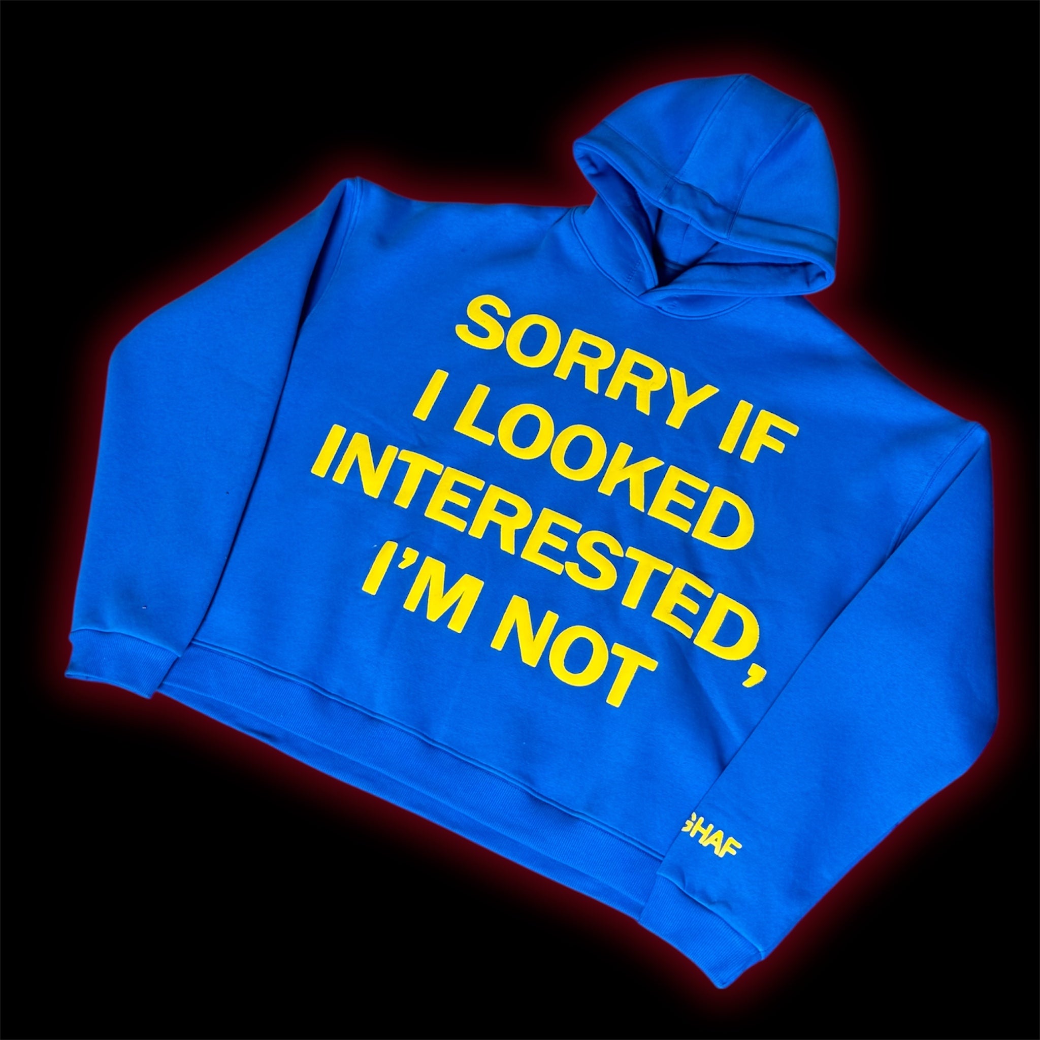 J- Sorry Blue Hoodie -Puff Print Edition