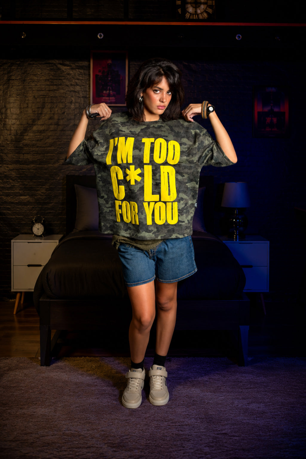 B-SHAGHAF COLD CAMO T-Shirt(puff print)