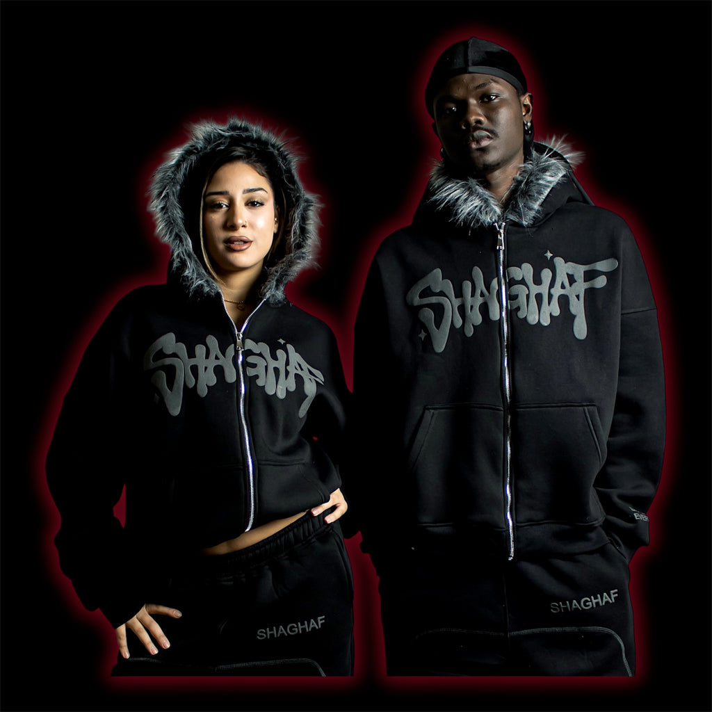H- Shaghaf Black Tracksuit – Puff Edition